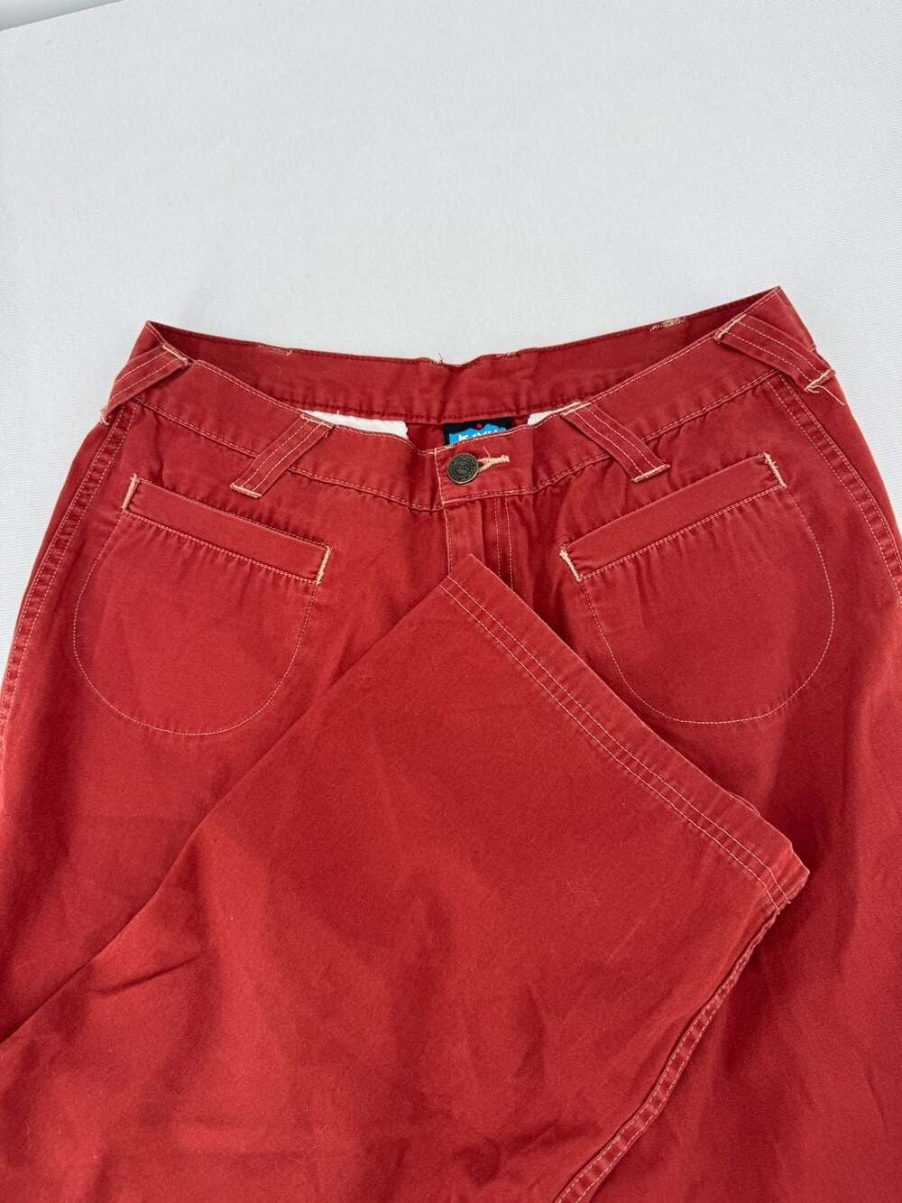 KAVU Pants Size 6 Red Cotton Casual Trousers